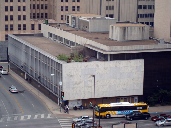 A Dallas Public Library branch, one of the city's free air-conditioned spaces