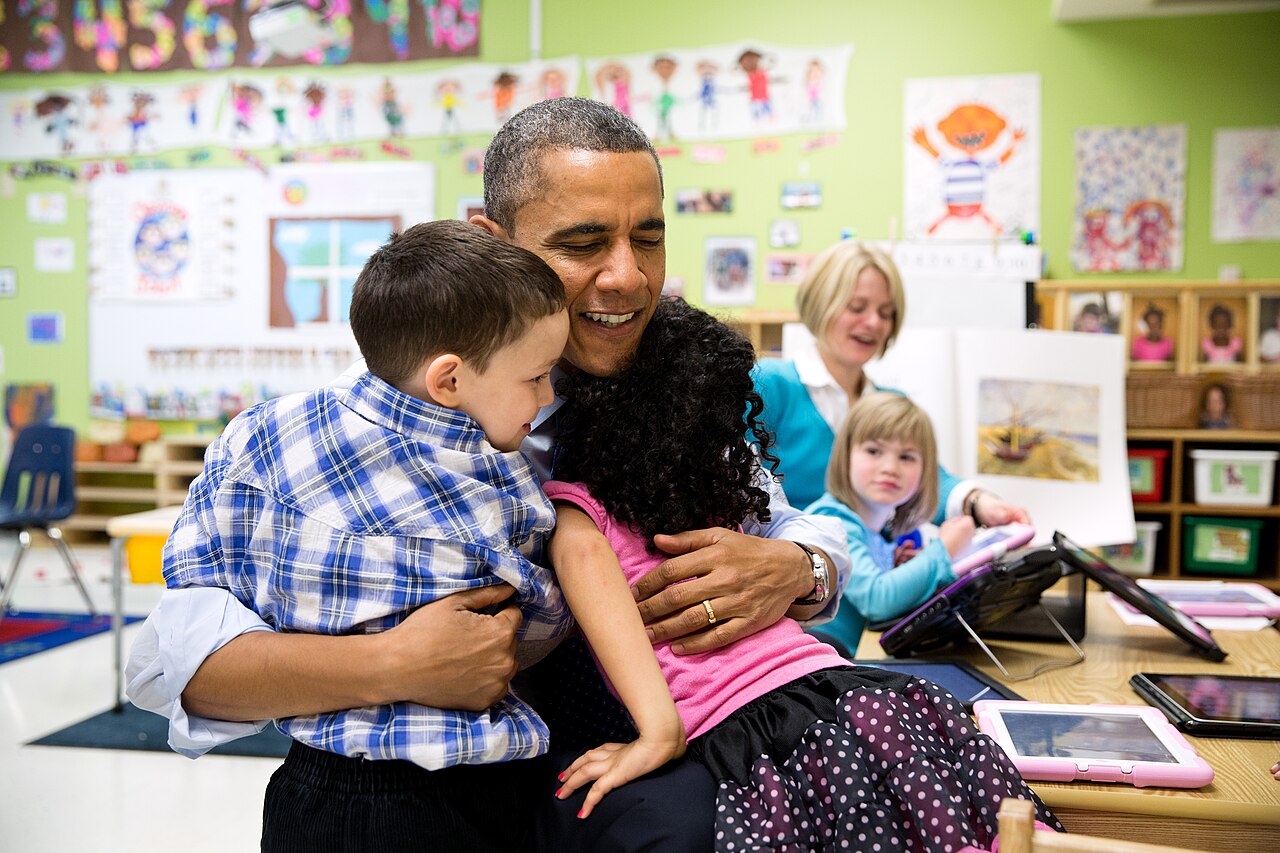 Young children in a preschool classroom